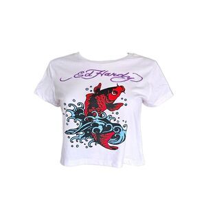 ed hardy koi graphic t-shirt